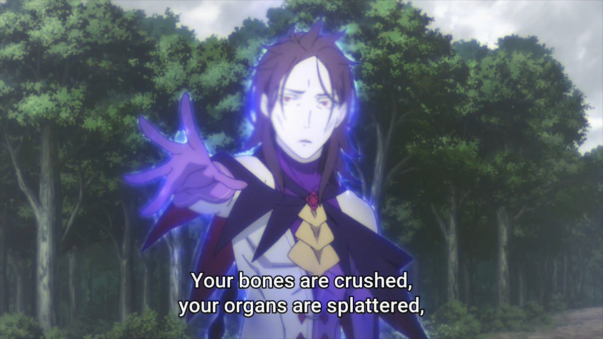 Roswaal is basically half-dead at this point. I actually I'm not sure why he's not just dead with that damage Also Roswaal at this time was basically oe of the strongest mages who had in the world who affinities for all 6 elements & that still meant nothing against Hector