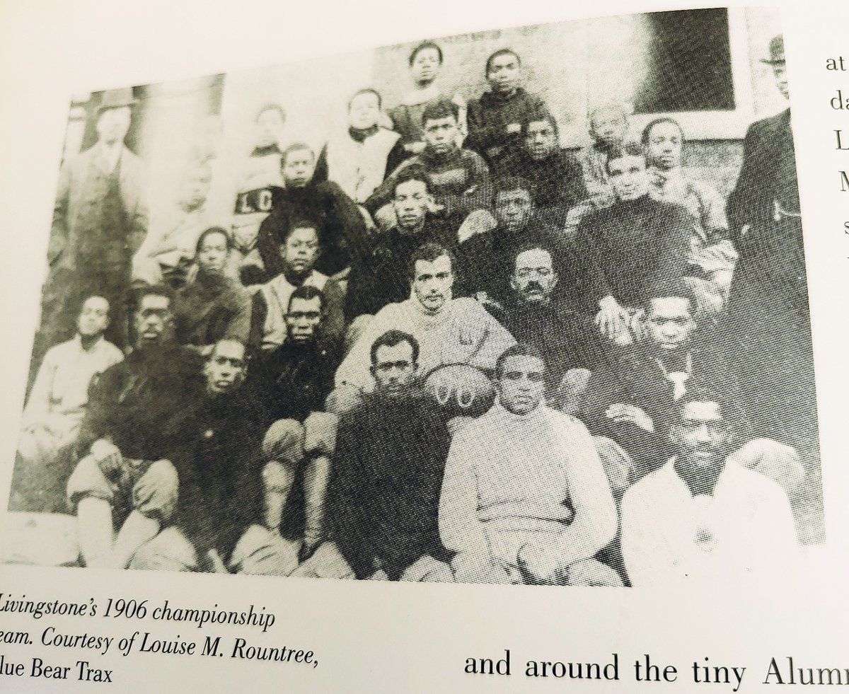  #BlackFootballHistoryMonth Continued-keeping of records was quite lax in this era. The Livingstone 11: Ends-Henry Rives and Cornelius Garland, Tackles-J.B.A. Yelverton and Charles H. Patrick, Guards-R.J. Rencher and Jesse R. Dillard, Center-John J. Taylor, Quarterback-Wade-