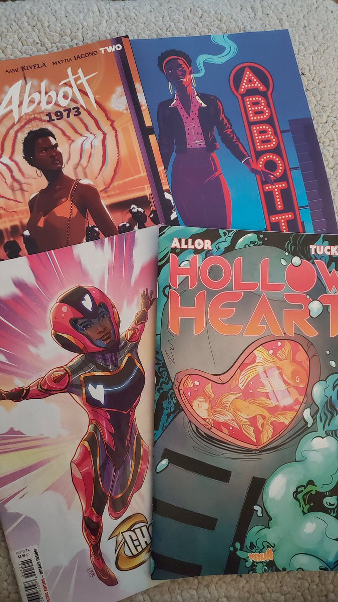 Migoholic's tweet photo. Today's meager #NCBD pull 🥰
#Abbott1973 #HollowHeart #Champions https://t.co/AHthfRql0v