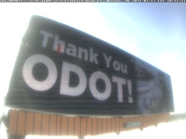 Special shout out to <a href="/OKDOT/">Oklahoma Department of Transportation</a> ! Thank you for the hard work out there!