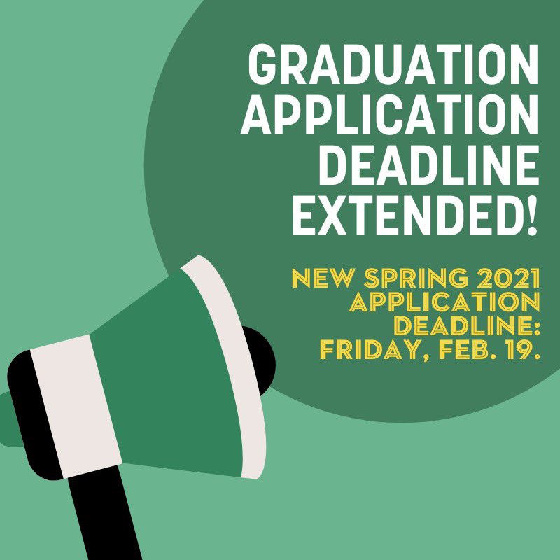 SLUfinaid's tweet photo. Sprint 2021 Commencement Candidates: Graduation Application Deadline EXTENDED! https://t.co/bFLgNxBWf1