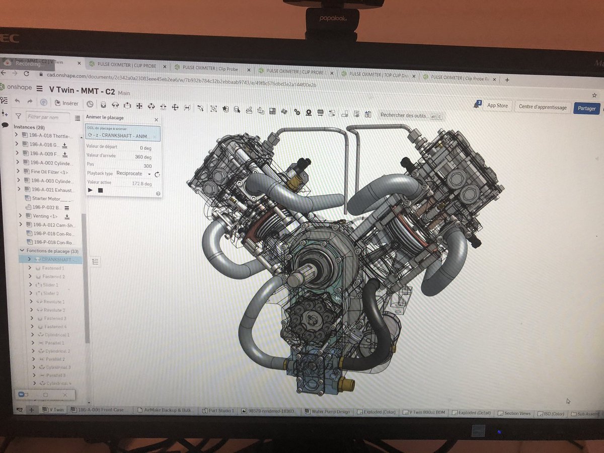 EberlBernhard's tweet photo. We have just hosted our second @Onshape Webinar for the #French academic commumity and had 50 attendees. If you want to get access to the recording or find out more about @Onshape, reach out to my team member @KirianLavoisard. @PTC_France @education_gouv @STEM_Europe #3d #Cao https://t.co/5Y14jOBcQQ