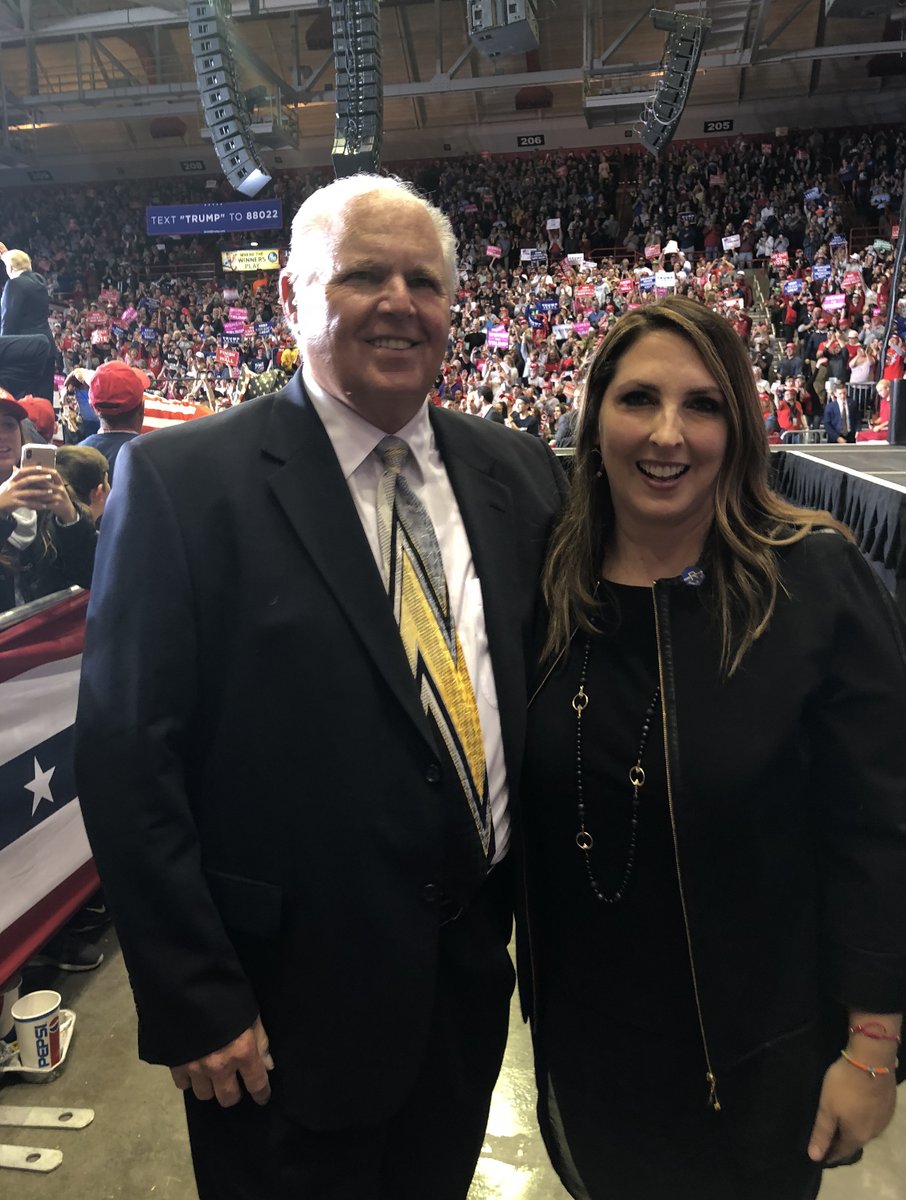 RonnaMcDaniel's tweet image. The conservative cause has lost an icon today.

Rush Limbaugh was a true patriot who made immeasurable contributions to our national politics, inspiring millions of conservatives to join our movement.

Please keep his wife Kathryn and his family in your prayers.