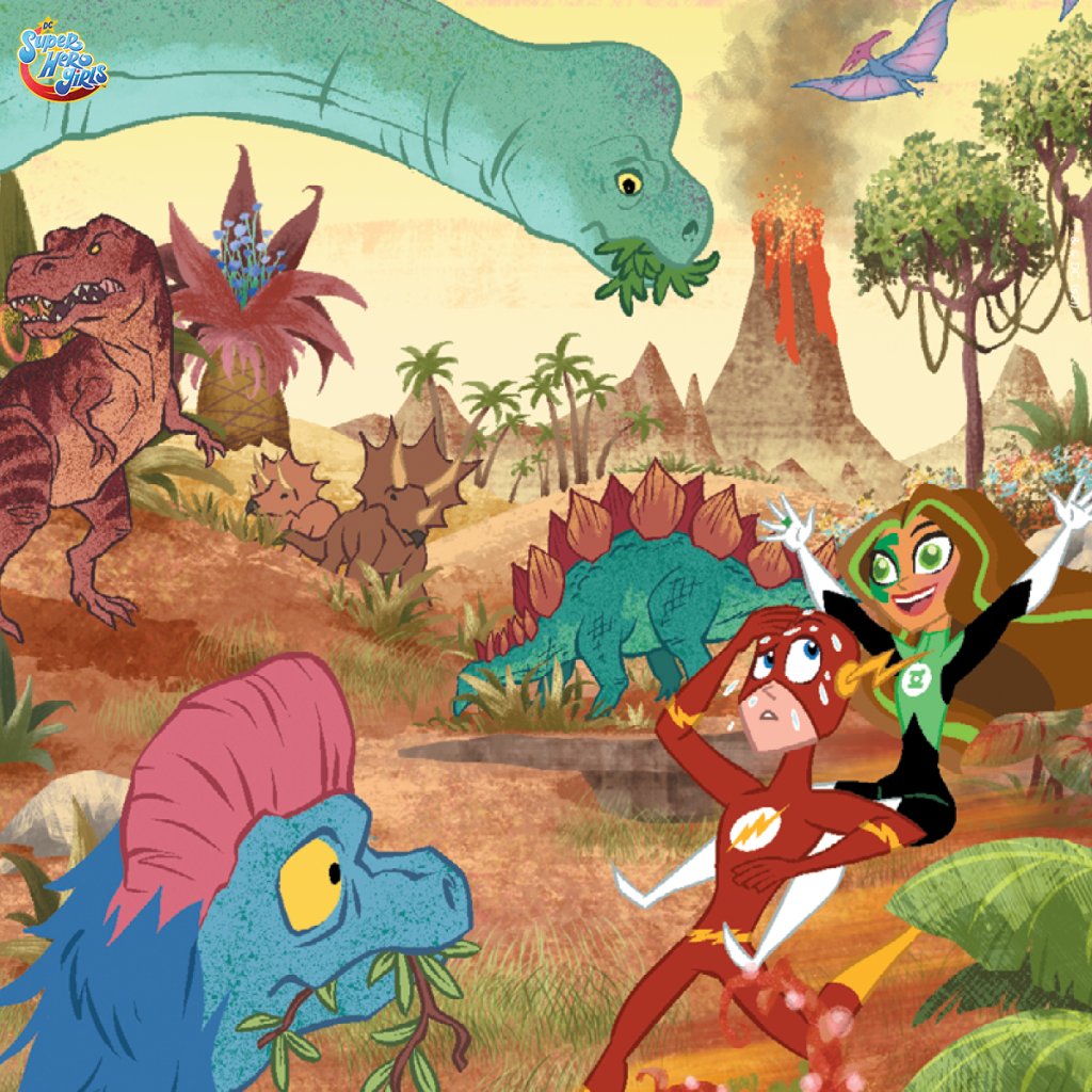 DCSHG's tweet photo. Dino-mite! 🦖

#DCSuperHeroGirls #DCFlashFacts 
By @amandadeibert and Erich Owen
Curated by: @missmayim 

https://t.co/i4Tv9kYT6E https://t.co/4DGHICT4rV