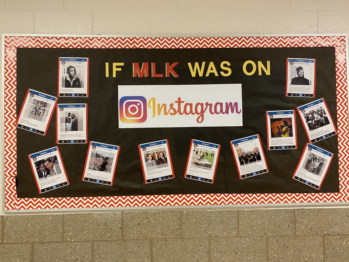 Throughout #BlackHistoryMonth, we have been highlighting achievements by African Americans during daily announcements. As part of this celebration, our awesome LRC staff created a bulletin board with pictures of historical events and prominent African American figures.
