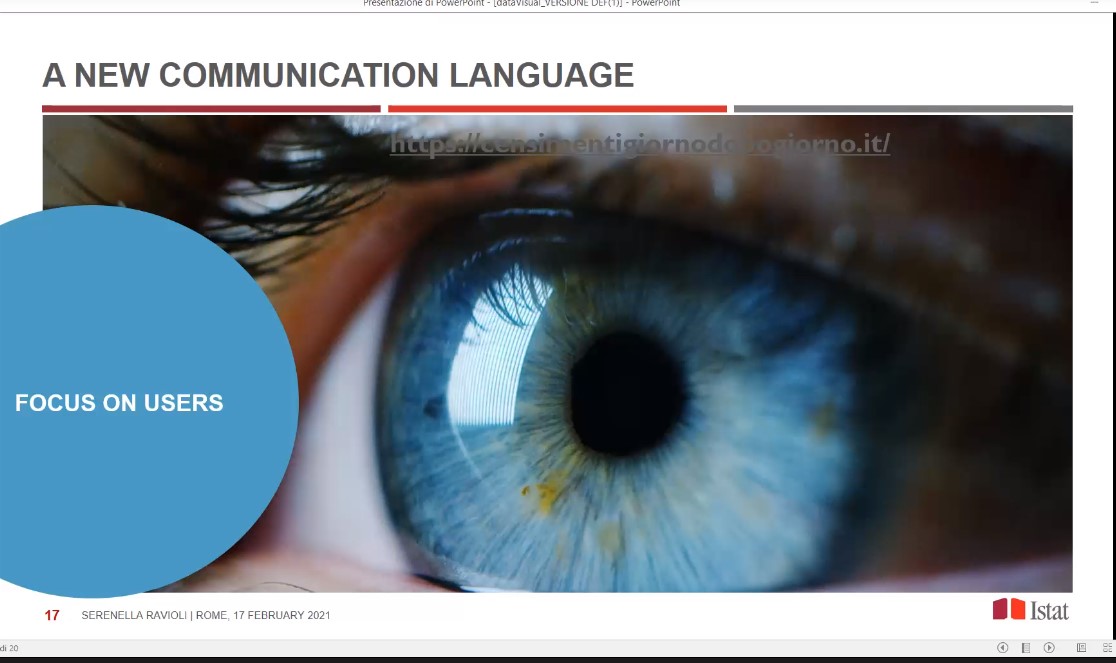 istat_it's tweet photo. #SerenellaRavioli, #istat Communication Director 'In compliance with our 'mission' we must communicate statistics according to current languages: the crucial importance of #datatelling and the immediate visualization of data for our audiences: focus on users' @Road2Bern https://t.co/zQlUJQmIUu