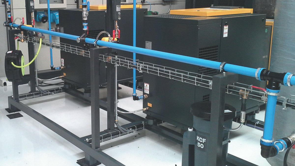 CommAirONT's tweet image. #Kaeser’s #SmartPipe is a modular aluminum pipe for #compressedair installations, offering both lower installation costs and lower long-term operating costs. From small shops to large industrial systems, SmartPipe is great for all facilities: commercialaircompressor.ca/airpiping/