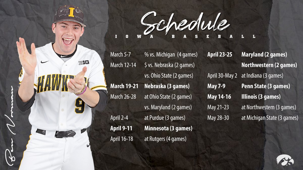 UIBaseball's tweet photo. It's different, but it's finally here!  A little more than 2 weeks until GO TIME in the Lone Star State! 

#Hawkeyes #Hellerball

LINK: https://t.co/yS5BPomm7b https://t.co/4EjHJHWXLG
