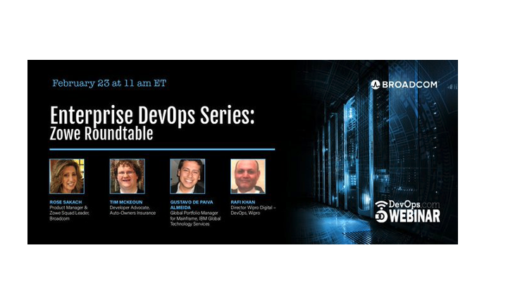 OpenMFProject's tweet photo. .@devopsdotcom is hosting a #Zowe #webinar with an impressive lineup including @OpenMFProject's @RASakach (@broadcom) Gustavo De Paiva Almedia (@IBM) @TimDevAdvocate (@AutoOwnersIns) &amp; Rafi Khan (@WiproDigital)! Register today: https://t.co/JVXaDnN4Q5 #opensource https://t.co/H306ZnES5F