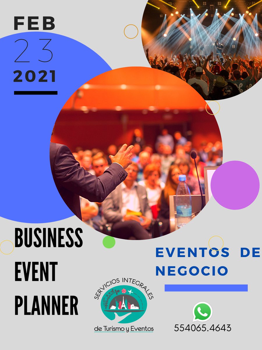 Curso On-line enfocado únicamente a la Organización de Eventos de NEGOCIO*
HORARIO: de 7 pm a 9 pm por 3 días. "Inicia el 23 de Febrero"
Duración Total: 6 Hrs de Contenido 
♦️PRECIO PROMOCIÓN OFERTA PUNTUAL $550 MXN