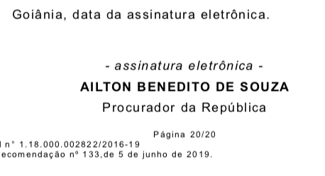 tesoureiros's tweet photo. ATENÇÃO: Essa semana o Ministério da Educação enviou uma "recomendação" da PGR às Universidades Públicas Federais para que criem CANAIS DE DENÚNCIA contra quem fizer manifestações políticas
A recomendação da PGR (de 2019_ e é assinada por Ailton Benedito, procurador Bolsonarista https://t.co/08uR9H5e9Y