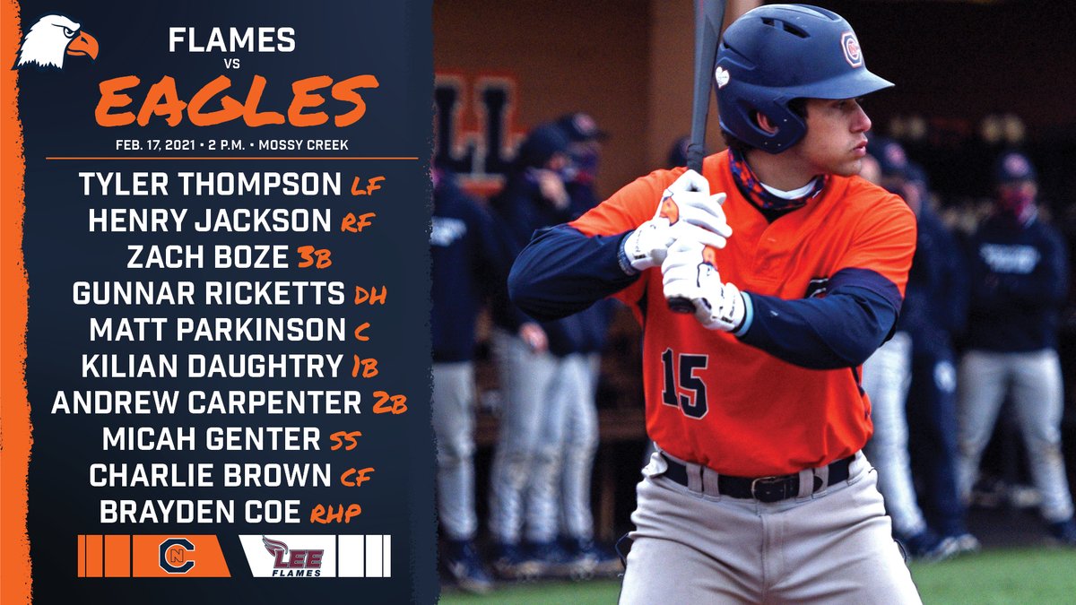 CNathletics's tweet image. Starting lineup for @CNBaseball against Lee is set.
First pitch from the SDBC 🔜

🎥 cneagles.com/live
📈 cneagles.com/livestats