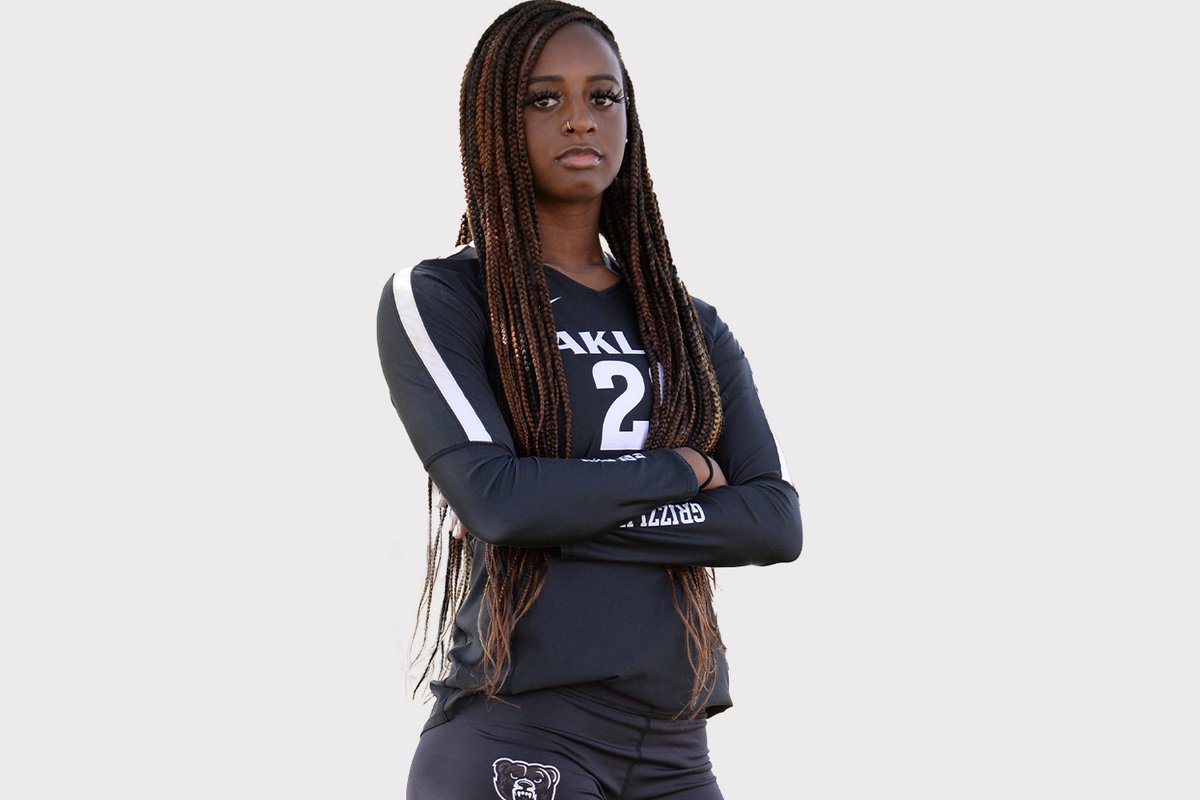 OaklandWVB's tweet photo. ICYMI: We had a 𝘽𝙡𝙤𝙘𝙠 𝙋𝙖𝙧𝙩𝙮 in Cleveland last night.

OU matched a season high in blocks with 8️⃣. 

Kerra Cornist led the charge with a team-best 7️⃣ block assists.😲 https://t.co/cmLsxp4sxK