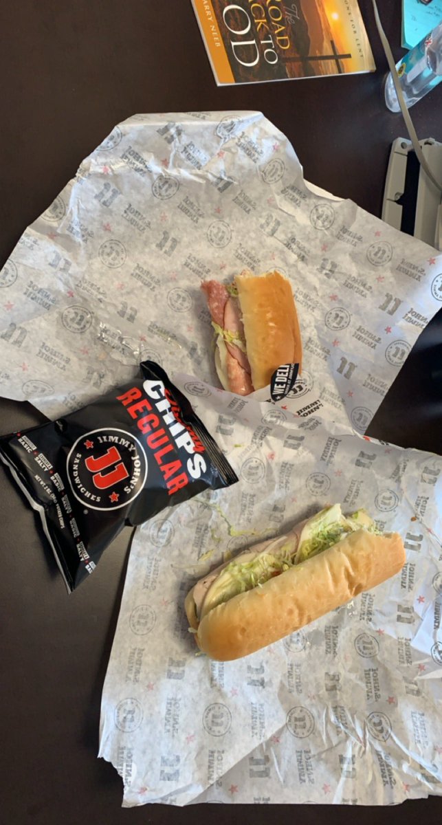 valpocompliance's tweet photo. Lunch from @jimmyjohns!!
Thanks @ValpoSAAC! 
 
I guess we couldn’t wait to dig in!😂

#ActsOfKindnessWeek https://t.co/ntEYcbxJvv
