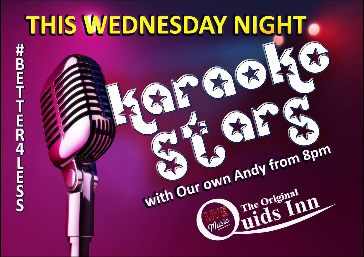 QuidsInn's tweet photo. Tonight @QuidsInn Inn from around 8pm.
Karaoke is here with Andy and all the regulars, come along and be the Star of the show.
And head over to #OutlierManxCupOfPubsAndBars to vote Quids in the semi-final
#URtheStar #ROCKtheLOCH #BETTER4LESS #VoteQuids https://t.co/cc3k8mcfKg
