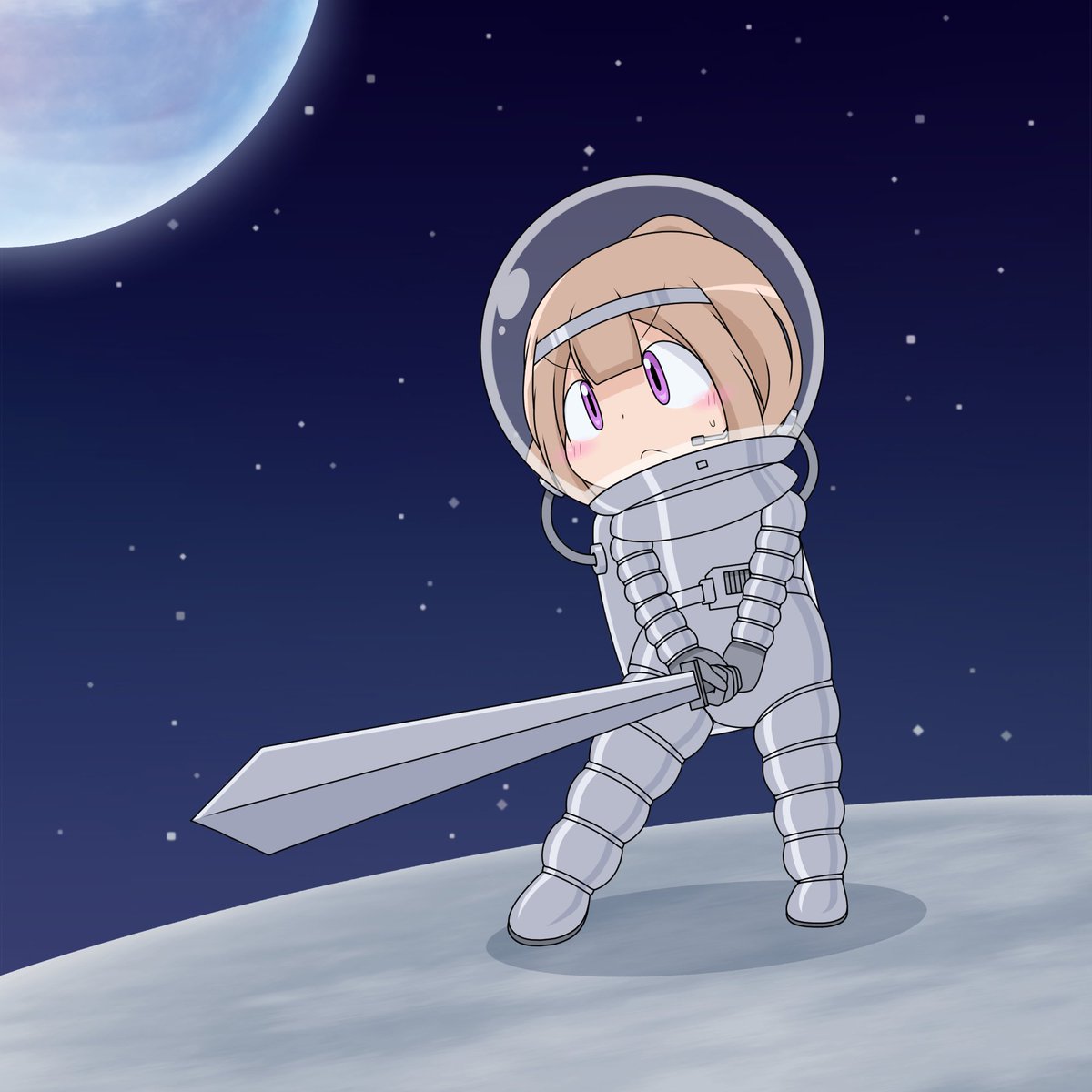 宇宙服×剣士 pixiv.net/artworks/87859…