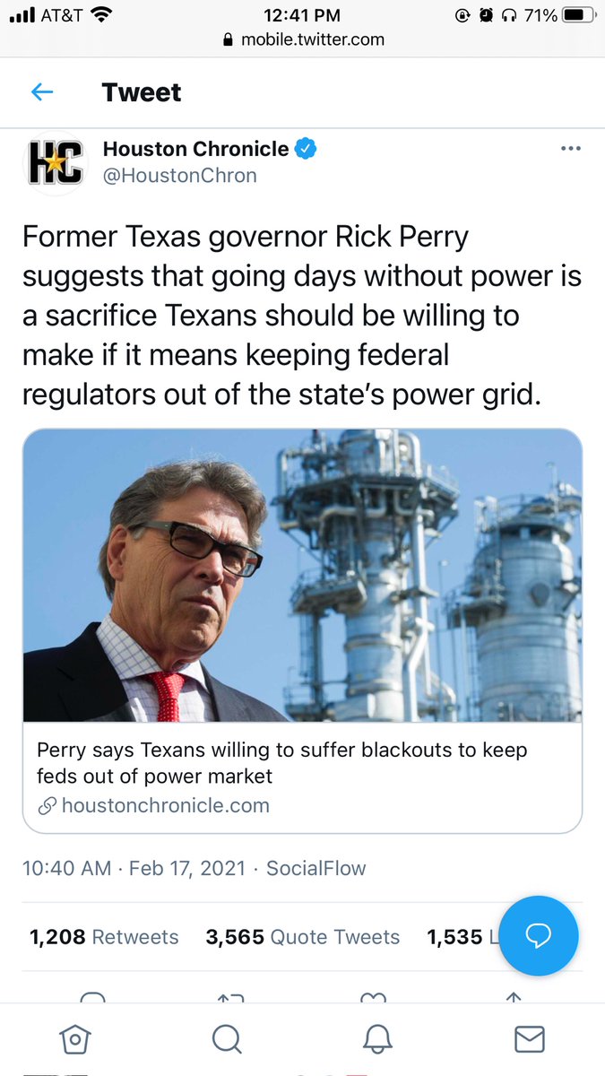 sschell93's tweet photo. Go without heat and water in your home  for days and THEN try to tell Texans what they should be willing to tolerate. https://t.co/E2canl2Ig0