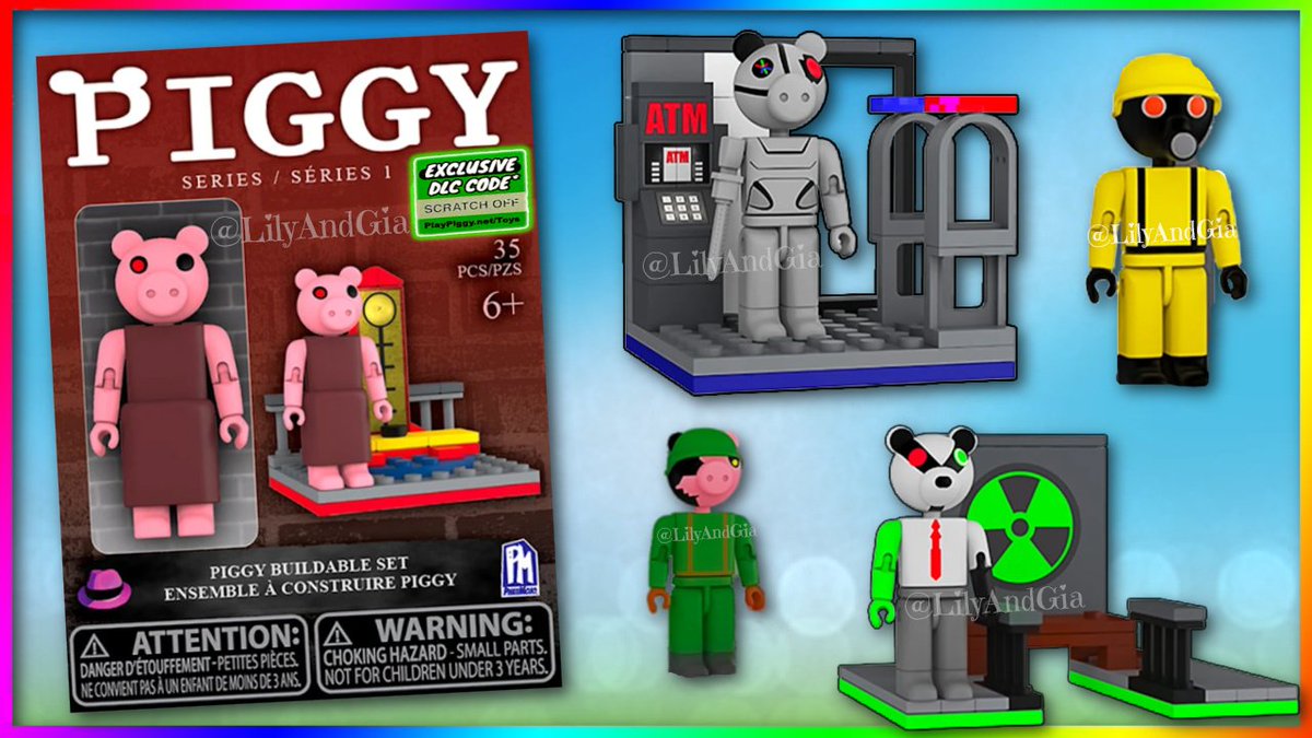 PIGGY Roblox Series 1 PIGGY Buildable Set with Exclusive DLC Code New