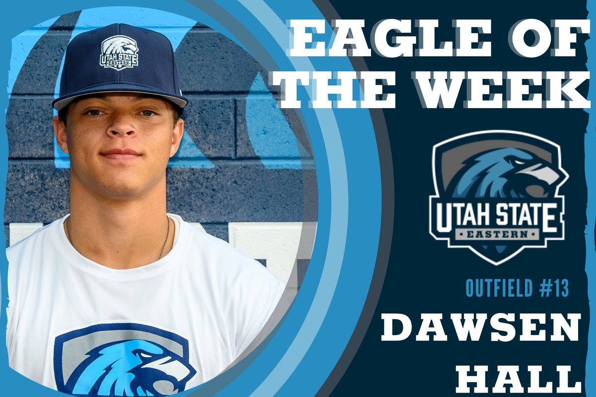 USUEAthletics's tweet photo. Dawsen Hall's 7 Runs, 3 RBI's, .666 Batting Average, and 7 Stolen Bases against Community Christian College earns him baseball's EAGLE OF THE WEEK!   Great job Dawsen! https://t.co/ao5HGVuMg8