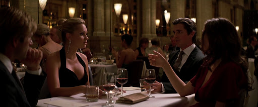 He's got some cool gadgets but it's all feasibly something a rich dude could get his hands on.The Playboy with an alterior motive is thick in Bale's performance. Playing it up in public and using business trips to hide Batman work.