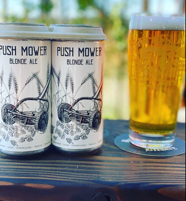 Just in time for Burger Wednesday, we’ve got 4-packs of Push Mower for you to take home!  Enjoy our $10 PAB Burger and PAB Beer special at the brewery and some delicious Push Mower at the house!  Cheers 🍻
