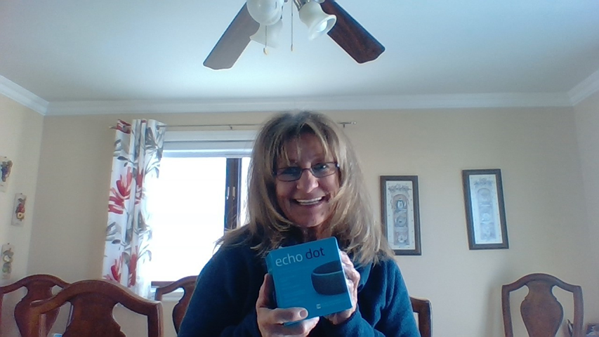 AltimaTel's tweet image. Congratulations to Ginette who won our Echo Dot #Giveaway 🎉 . Here she is with her brand new prize, excited to set it up and begin making her house a Smart Home 🏠. Make sure to follow our page and stay tuned for upcoming giveaways and product updates! #customerappreciation