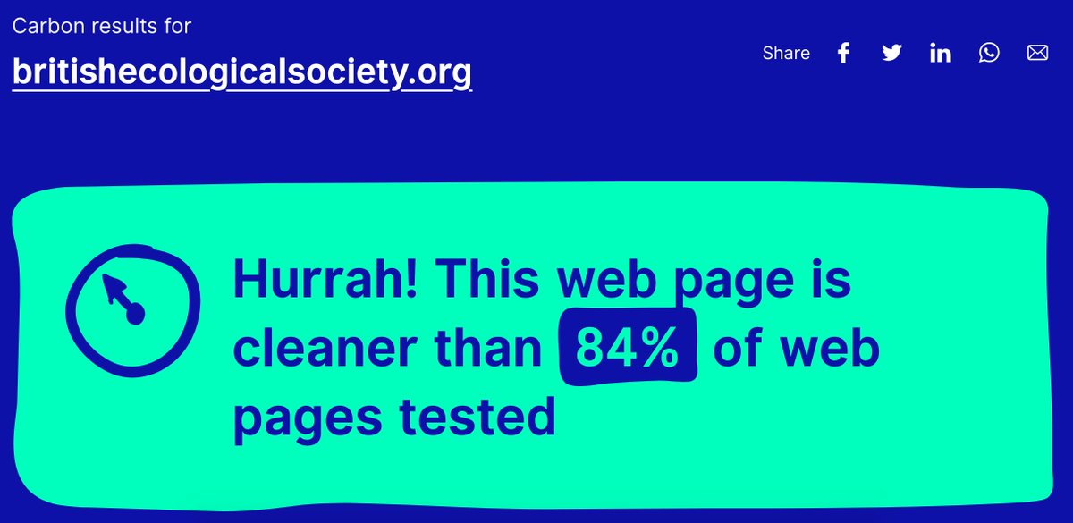 sheisgone4real's tweet image. It&apos;s #LetsGreenTheWeb week! I&apos;m very proud my client @BritishEcolSoc put their money where #greenwebdesign is! Unfortunately, many #environmental NGOs still have websites with a terrible #carbonfootprint. @GreenpeaceUK @wwf_uk @friends_earth let&apos;s talk! websitecarbon.com