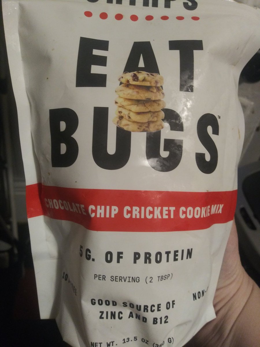 Highly recommend you try this Chocolate Chip cookie mix, made with pure cricket flour. Damn, damn good <a href="/eatchirps/">Chirps</a> #eatbugs