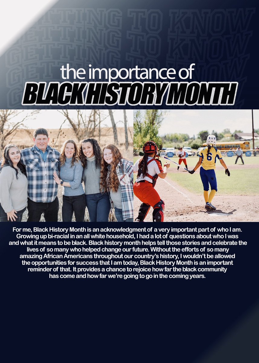 EOUAthletics's tweet image. From nearby Pilot Rock HS, meet @SoftballEOU outfielder Rhyanne Oates. Check out some of her favorite things and hear about the importance of Black History Month #GettingToKnow #MountUp
