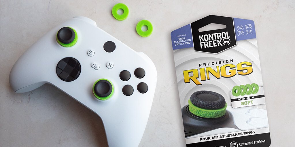 ZaneRasp's tweet photo. A NEW Precision Ring has arrived. KontrolFreek’s softest precision ring is now available on https://t.co/REggiKf3JD in a vibrant green color and mix!! Use code Rasp at checkout! 👀 https://t.co/mGDAtacqVB