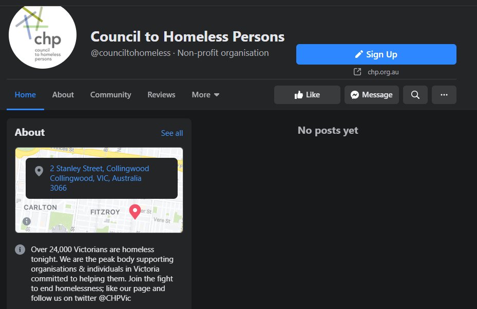 Same for Council to Homeless Persons: