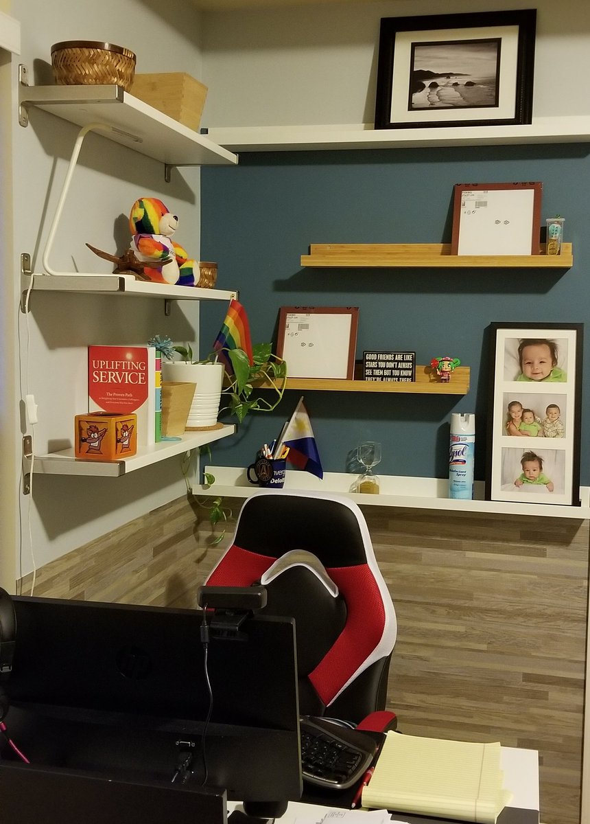 mar7879's tweet photo. When you ask your wife to help upgrade the WorkFromHome experience ...#UDunWannaSeeDaB4 #RealWebExBackGround #NeedMoreATTChotskis #ConfCallLevelUp #HappyLife #HappyWife #LifeAtAtt #TUSHIELD #TUCoitCrew https://t.co/vXC8PtZhxG