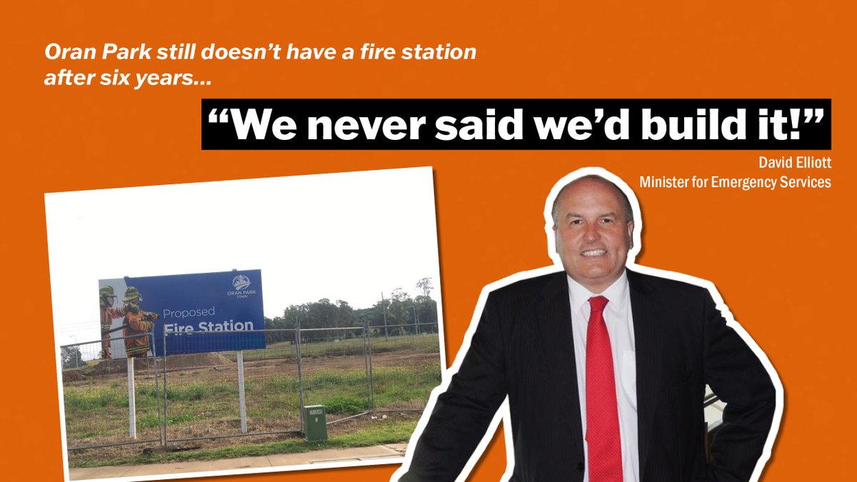 Yesterday during Question Time the Premier was asked where Oran Park's fire station is - 6 years after it was promised. She couldn't answer the question but if you were listening closely you'd have heard the Minister for Emergency Services' response... #FixOurFireService #NSWpol