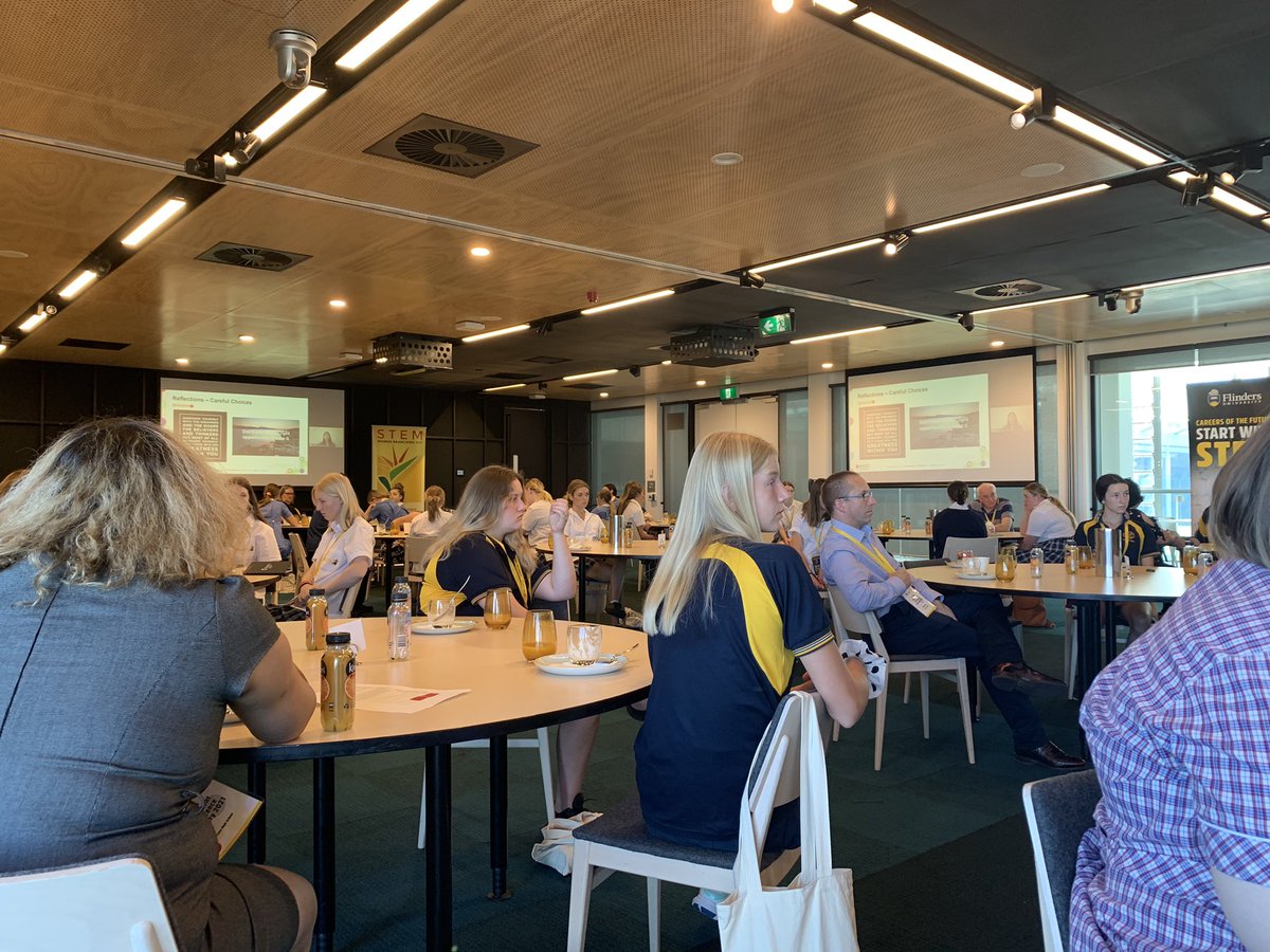 mmtreb's tweet photo. Women in STEM Enrichment Conference Breakfast @Flinders @FlindersCSE @FlindersSTEM #stem #year9girls #education #inspiration https://t.co/VBbFyOUzAr