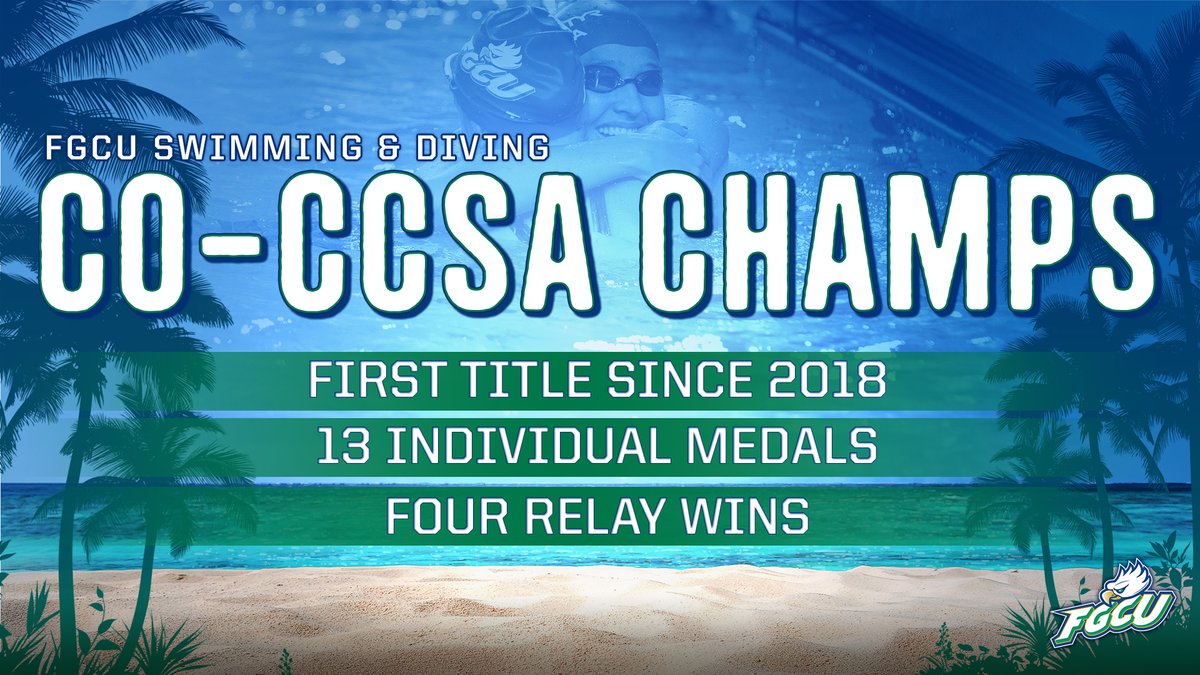 🏆 𝐂𝐎-𝐂𝐂𝐒𝐀 𝐂𝐇𝐀𝐌𝐏𝐈𝐎𝐍𝐒 🏆

The 400 Free Relay team of <a href="/wiktoria05/">Wiktoria Borkowska</a>, Zuzu Rabiniak, Joely Merriman and Kaja Reinhardt has brought home our 🔟th @CCSA_Swim_Dive title ‼️🎊🔥🥇

This is the third 👑 in the <a href="/Coach_Rollins/">Dave Rollins</a> era 👏

#HailToTheEagles 🤙🌴🦅