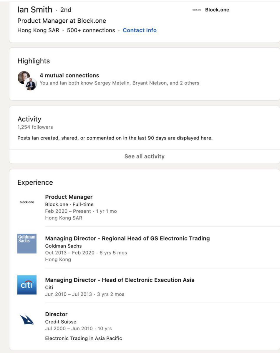 Why am I #BullishOnEOS?

Because the #Bullish financial product is being led by the former managing director of electronic trading at both Goldman Sachs and Citibank.

It’s also being advised by a current director and former CIO/CFO/Partner at Goldman.

#ProFi
#EOS 🚀