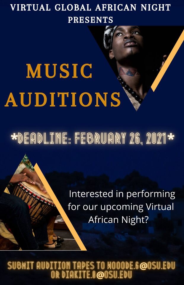 AYL_OSU's tweet photo. Make history this year by participating in our very first VIRTUAL AFRICAN NIGHT! 🤩✨ This year we will be completely virtual, but no need to worry you will get the same great experience 🥳 

*Submission information is located on each flyer*  

Deadline: February 26th ‼️ https://t.co/7Fqn5bwlS8