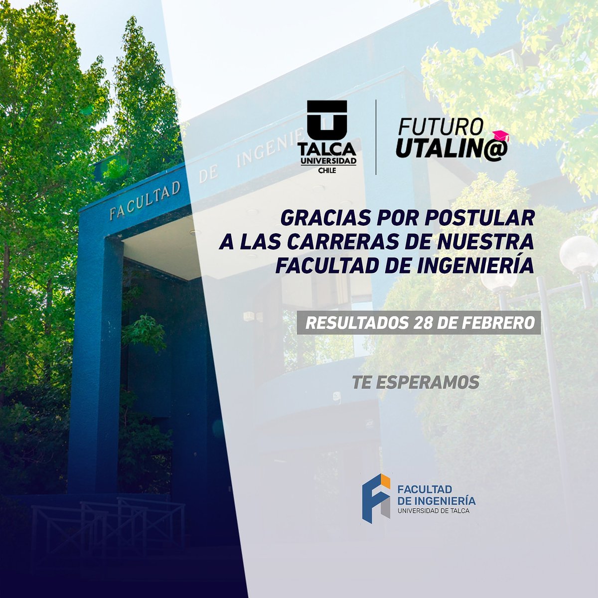 📌𝐌𝐮𝐜𝐡𝐚𝐬 𝐠𝐫𝐚𝐜𝐢𝐚𝐬😉
🔸
Recuerda que los resultados del Proceso de Admisión 2021 estarán listos el 28 de este mes.
🔸
¡L@s esperamos! 😊
🔸
#UTalcaContigo
#UTalca
#Ingeniería
#ingeniero
#Ingeniera
#SomosUTalca
#ADM21
#postulaciones