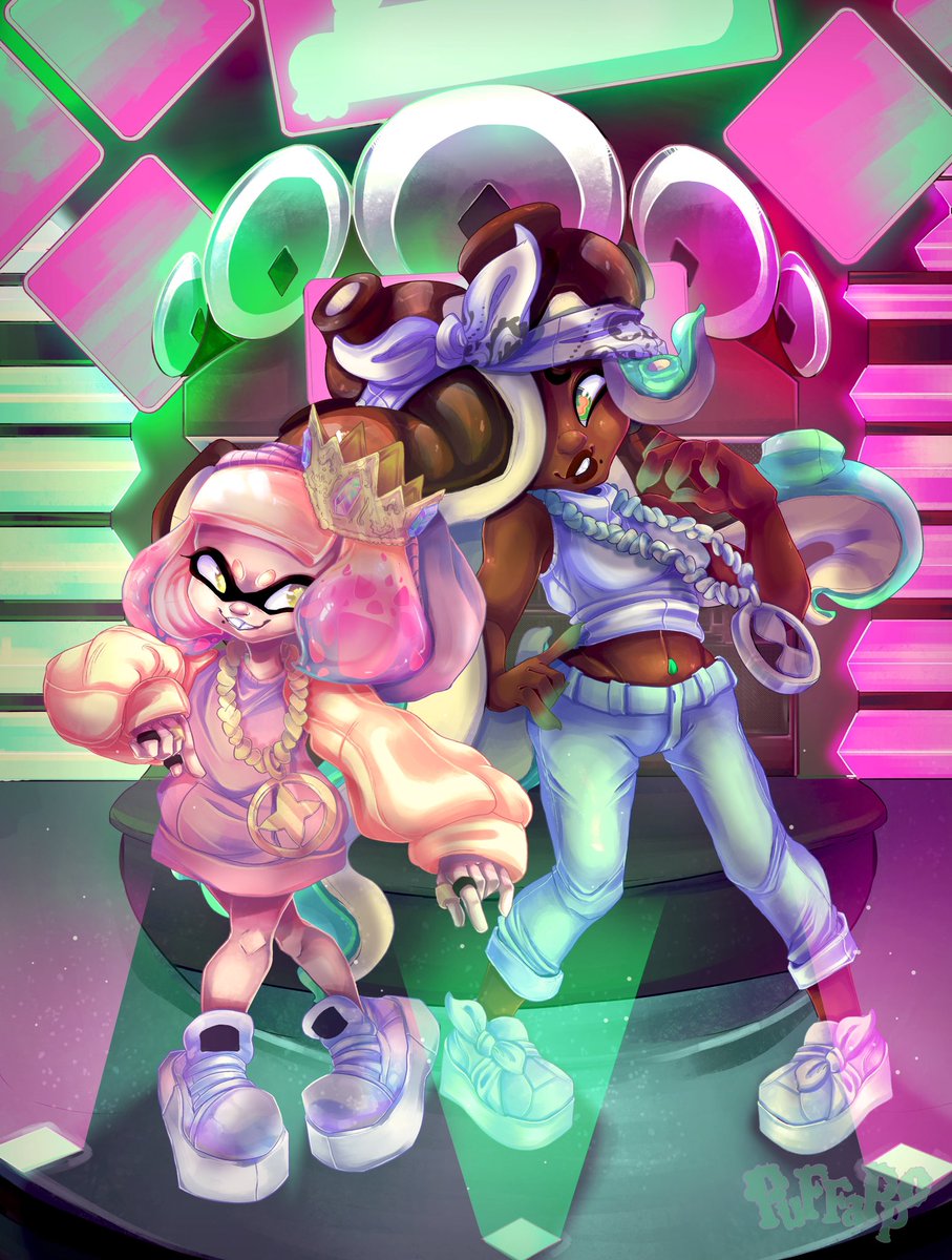 Puffappo's tweet photo. I didn’t think it was going to happen but #Splatoon3 is actually coming omfg 
I can’t wait to see if these two will come back 🥺 https://t.co/FtFtU1E802