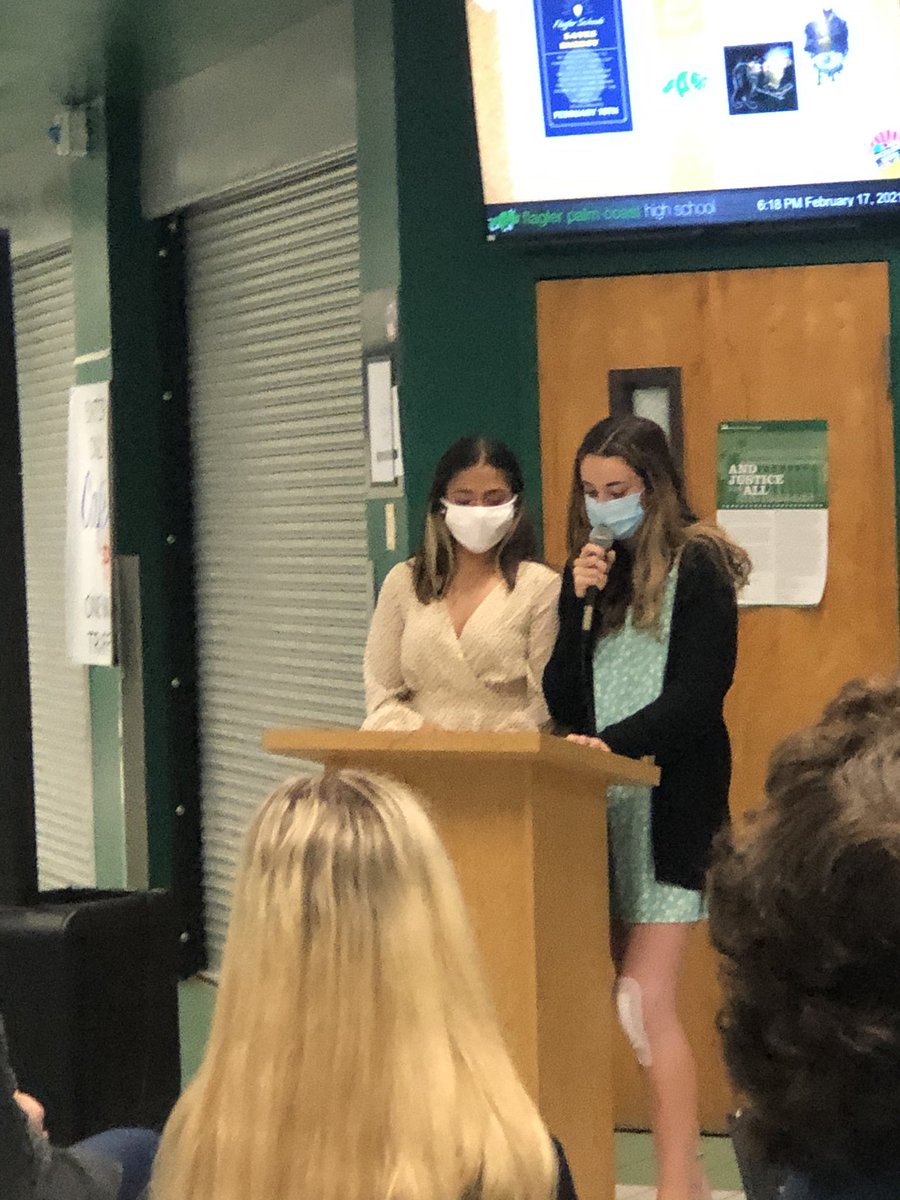 EvanaFretterd's tweet photo. I am so proud of these two young ladies @haileybovino and @raygiaccone representing the @fpchs2022 great job tonight! @FPCHS @FlaglerSchools @FPCSGA https://t.co/6cmBPsuui5