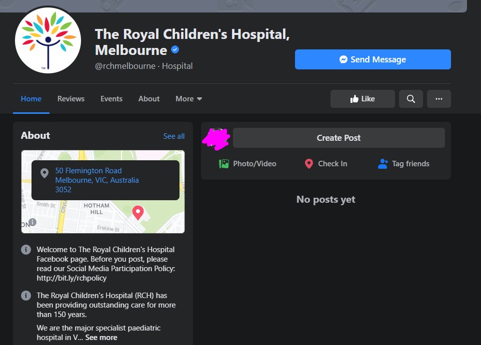 Another children's health organisation. The Royal Children's Hospital Melbourne.h/t  @missyjack