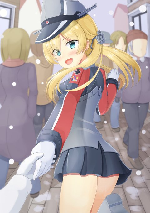 「提督ー、私がドイツの街を案内しますね♪」
#艦これ 
#プリンツ 