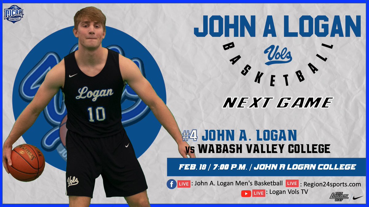 LoganVolsBBall's tweet photo. ⚪️🔵NEXT GAME🔵⚪️
Catch your VOLS in action TOMORROW February 18 at 7pm LIVE on Facebook and YouTube!
#TheLoganWay🔵⚪️ https://t.co/nUoFYzyRzn