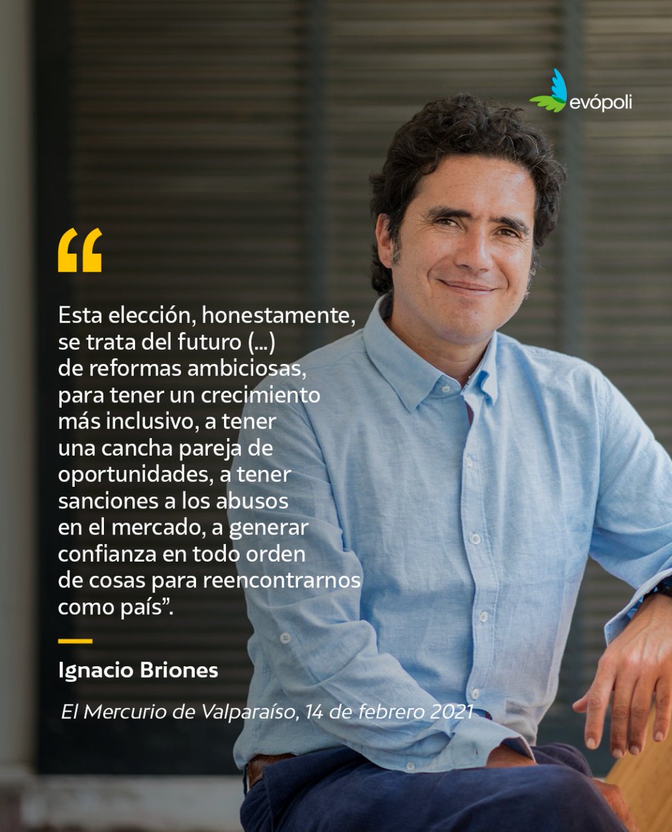 evopoliconchali's tweet photo. IGNACIO BRIONES “VAMOS A DAR LA SORPRESA PORQUE TENEMOS LA MIRADA AMBICIOSA, FRESCA” 
 @ignaciobriones_ conversó con @elmercuriovalparaíso de poner énfasis en reformas en lo económico y en lo social.

Lee la entrevista completa acá ▶️ https://t.co/QxWFGdo4AU https://t.co/l9HmKDUqZF