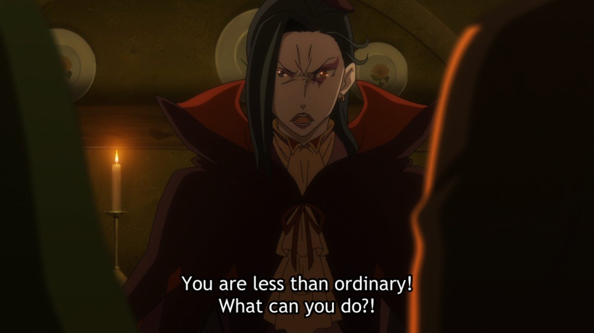 This is also the first time Roswaal actually felt his ideals threatened, gradually losing his cool throughout the scene. His attack on Subaru is aimed at his self-worth beyond Return by Death, without which he is "less than ordinary" — but that's an issue Subaru overcame in EP38.