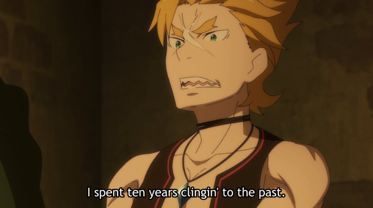 This scene further explains Garfiel's mindset and why he sides with Subaru — because being [needed] is the most gratifying thing there is and one of the best indirect ways to validate someone.This is why, as Garfiel says, Roswaal's words no longer hold any weight.