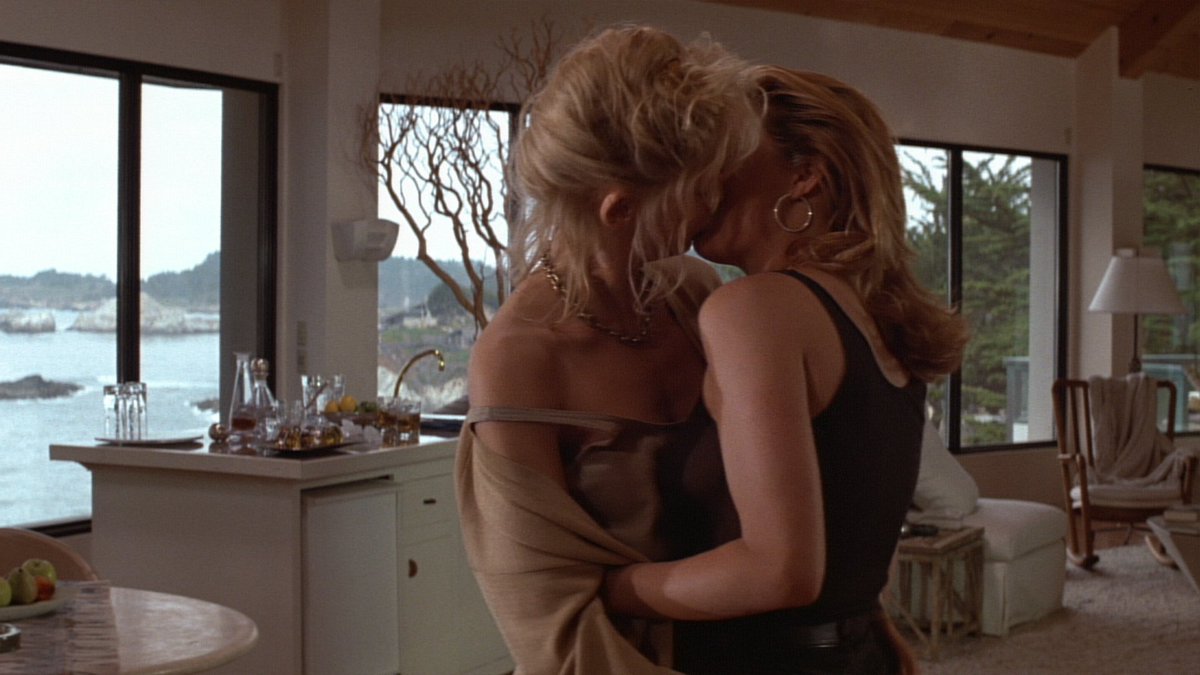 And finally, Sharon Stone has a legit long-haired butch GIRLFRIEND named literally ROXY. To be the boob that Sharon Stone touches, I—