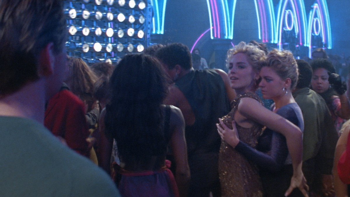 And finally, Sharon Stone has a legit long-haired butch GIRLFRIEND named literally ROXY. To be the boob that Sharon Stone touches, I—