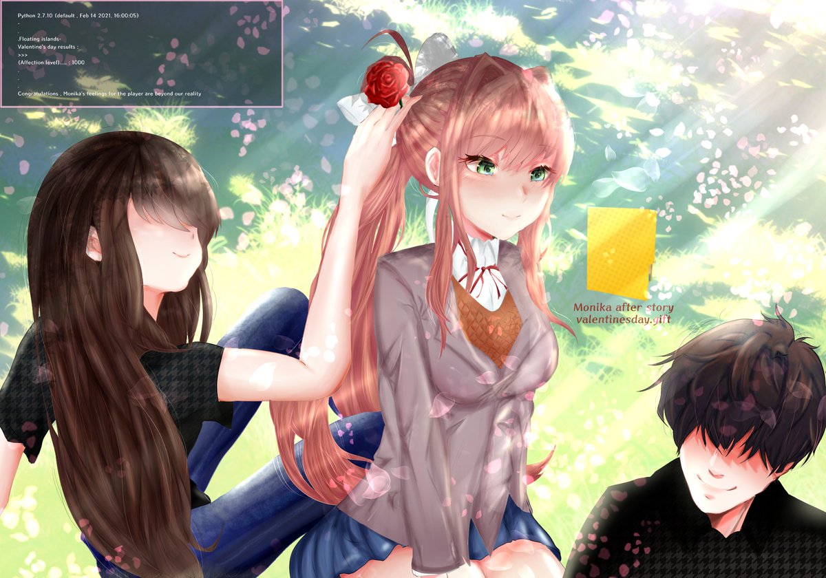 Monika After Story on X: Special Valentine's update for Monika After Story!  Download version 0.7.1 to add some special events with Monika on her  favorite day of the year. #DDLC    /