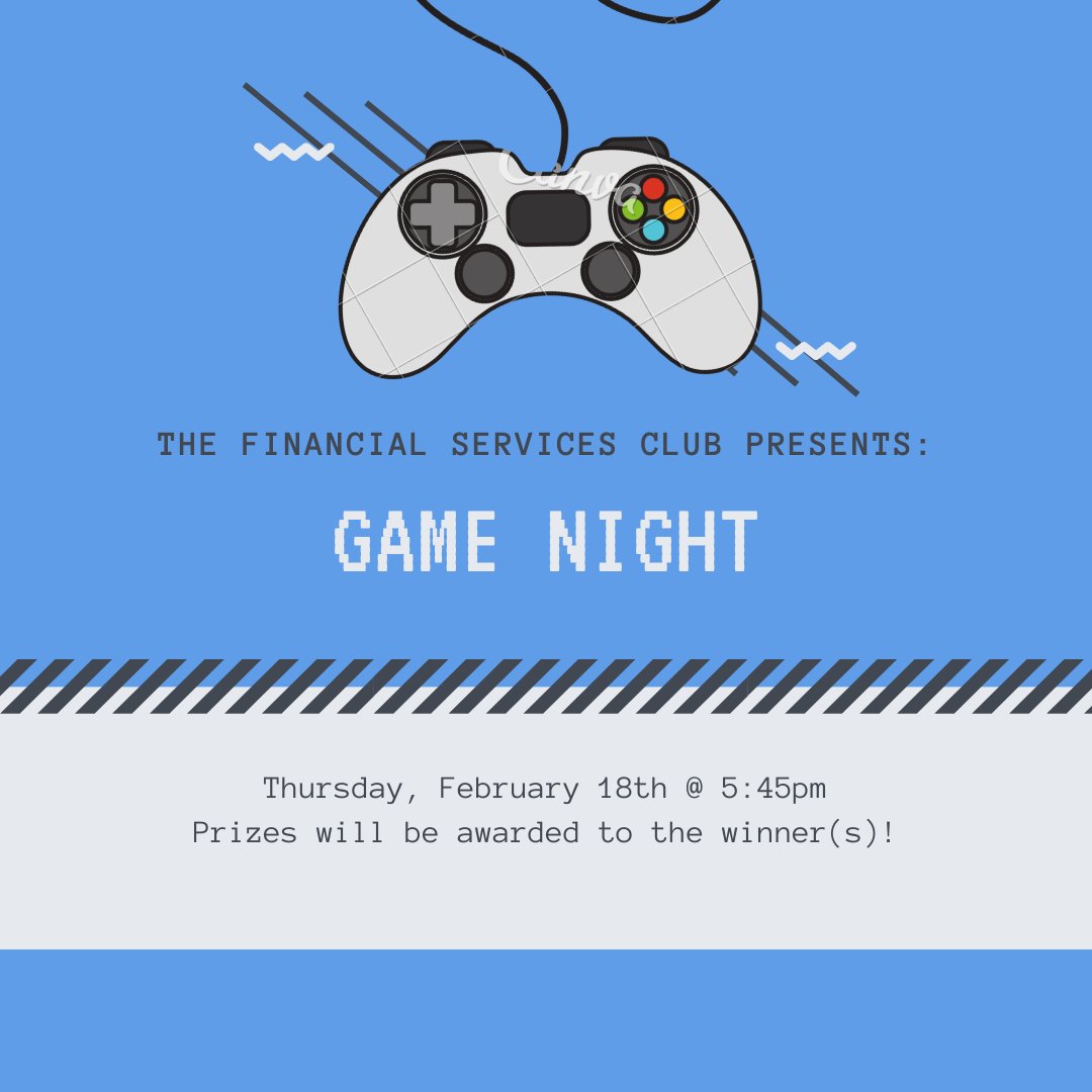 FSCWMU's tweet image. Our meeting this week will be our first social event of the semester, game night! This Thursday, February 18th, at 5:45pm via Zoom &amp;amp; there will be prizes awarded to the winner(s)!  
Zoom Link: zoom.us/j/95239698285?… 
Meeting ID: 952 3969 8285
Passcode: 3pzSa8